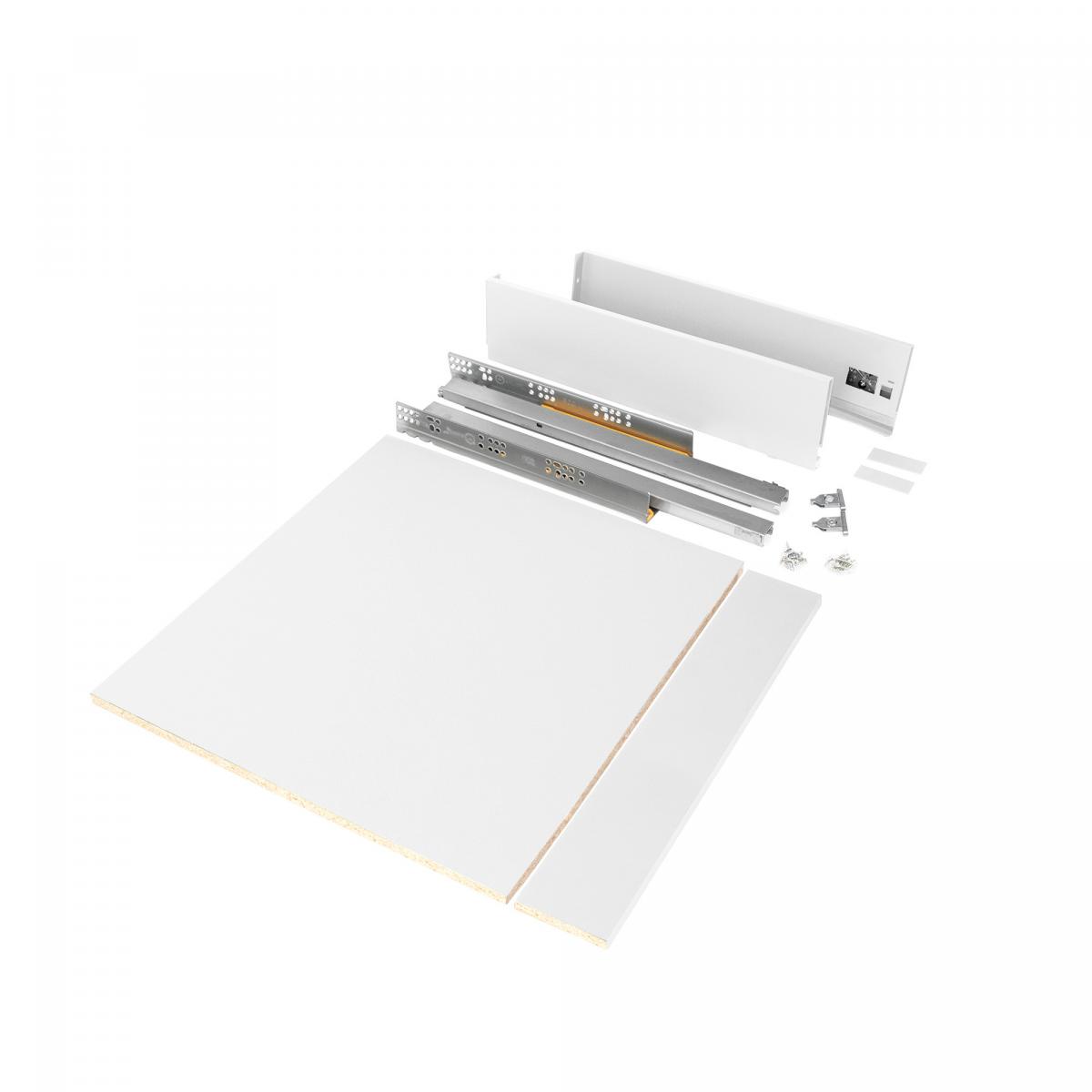 Kit de cajón para cocina o baño Vertex de altura 93mm con tableros incluidos