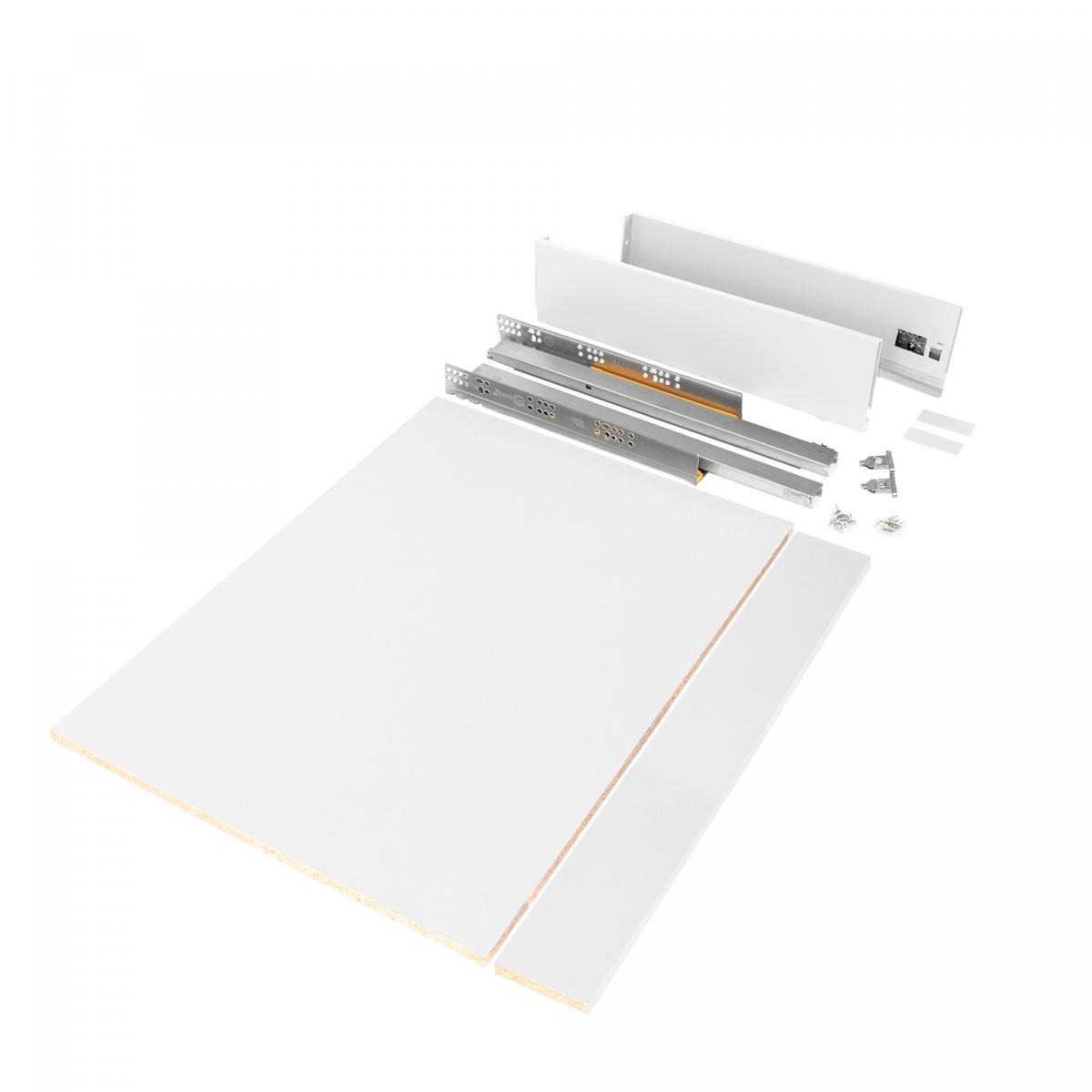 Kit de cajón para cocina o baño Vertex de altura 93mm con tableros incluidos