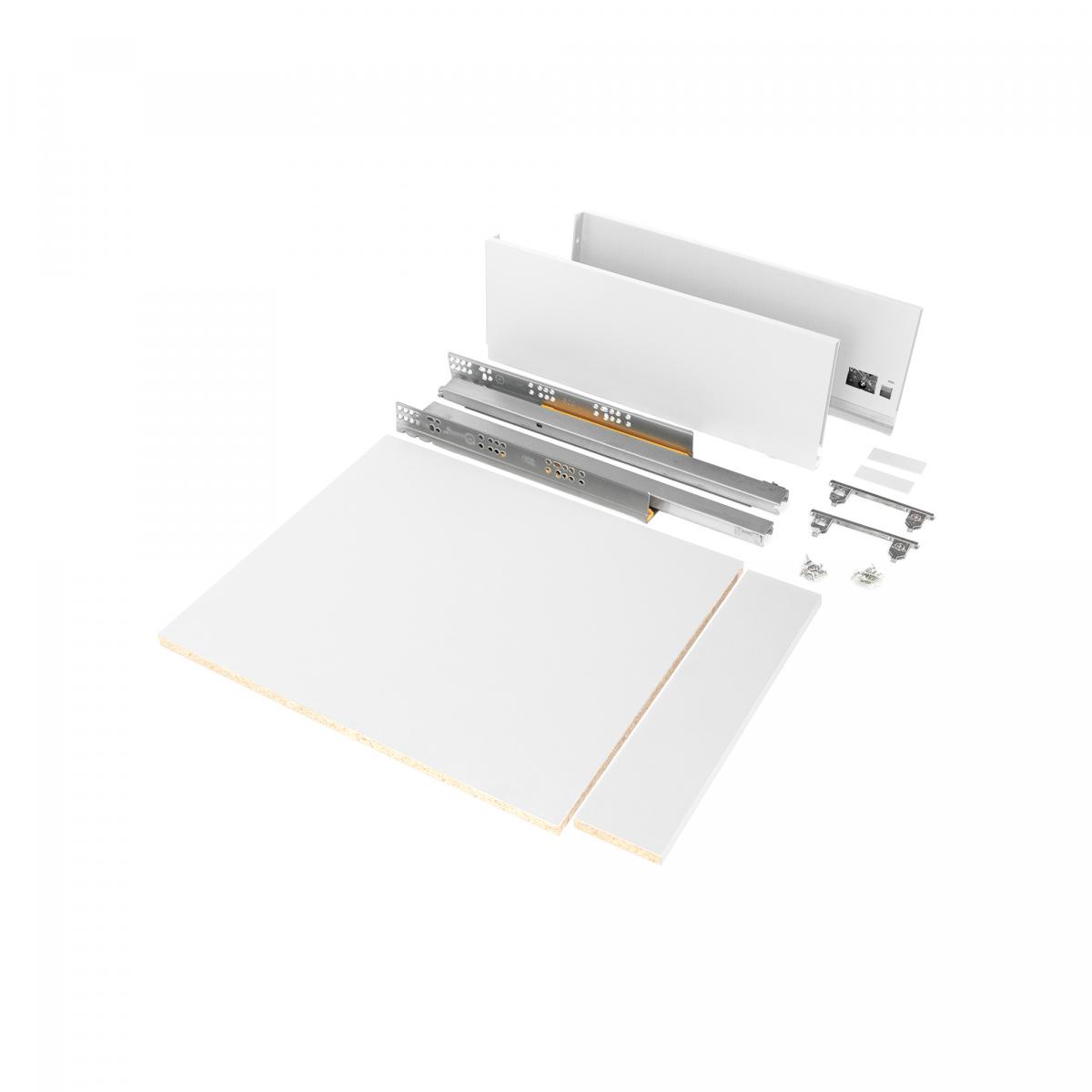 Kit de cajón para cocina o baño Vertex de altura 178mm con tableros incluidos y regulación 3D