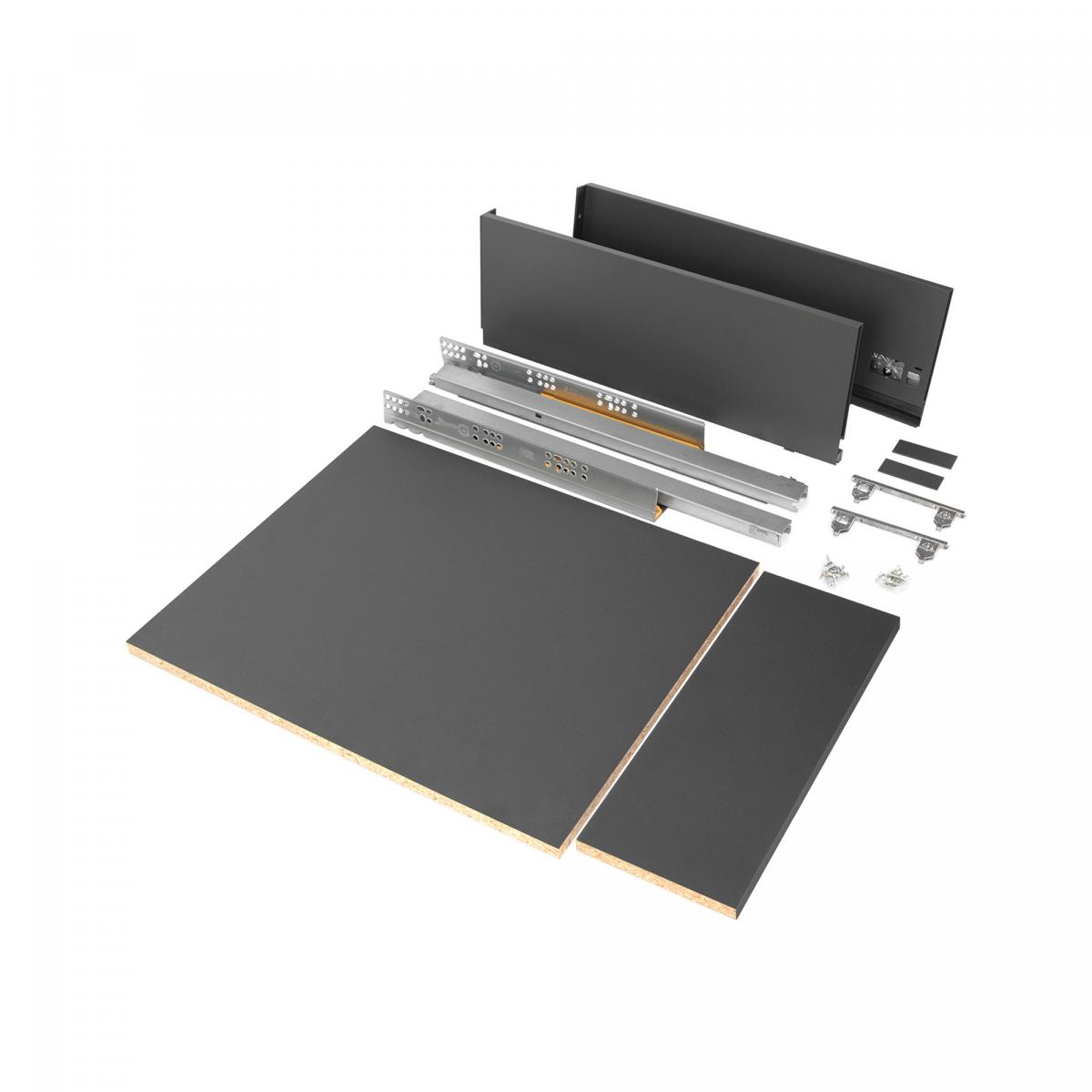 Kit de cajón para cocina o baño Vertex de altura 178mm con tableros incluidos