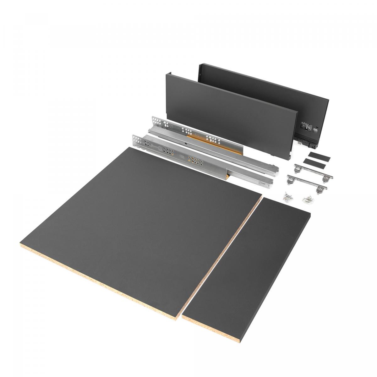 Kit de cajón para cocina o baño Vertex de altura 178mm con tableros incluidos