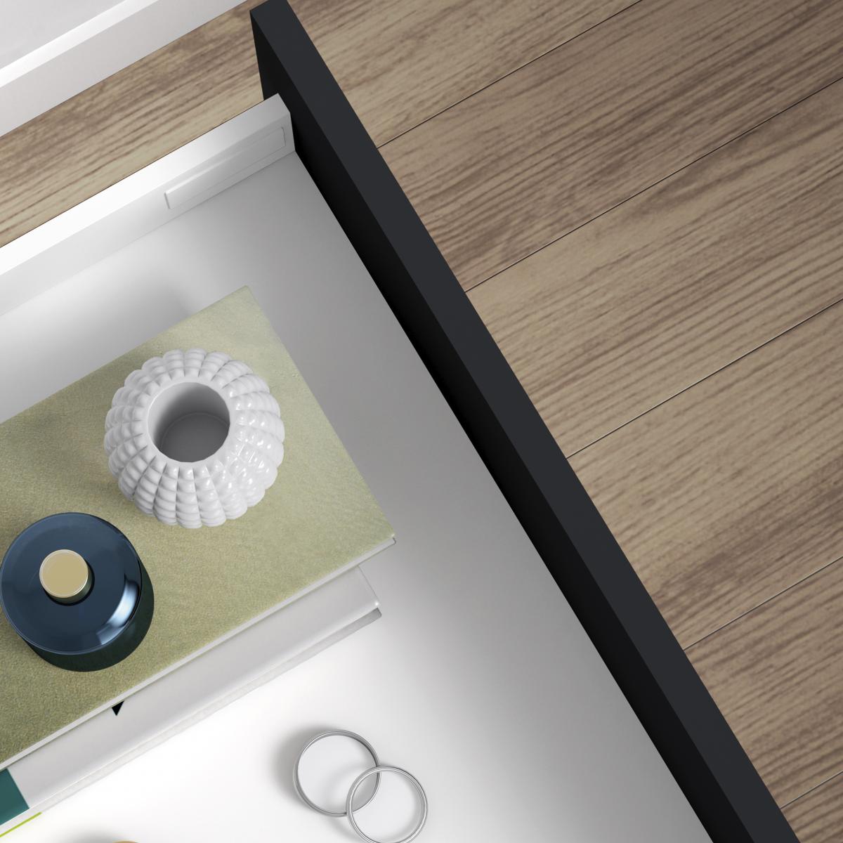 Cajón exterior Vertex, 60kg, altura 178mm y regulación 3D