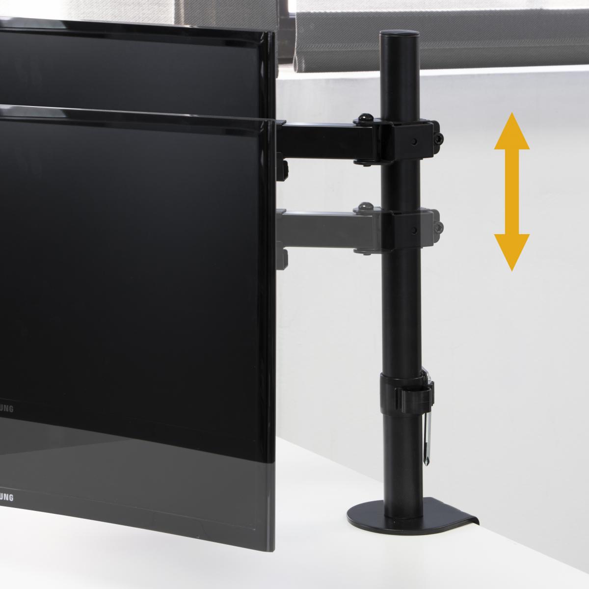 Soportes de monitor para mesa inclinables y giratorios 360​°.