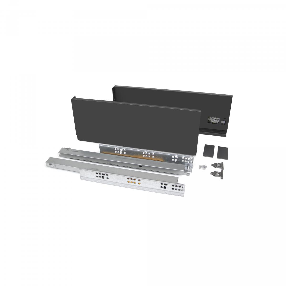 Cajón exterior Vertex 40kg de altura 131mm para tablero de 18mm