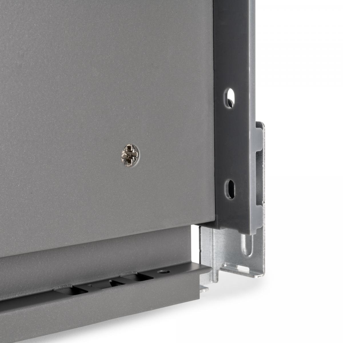 Cajón exterior Vertex, 40kg, altura 178mm y regulación 3D para tablero de 18mm