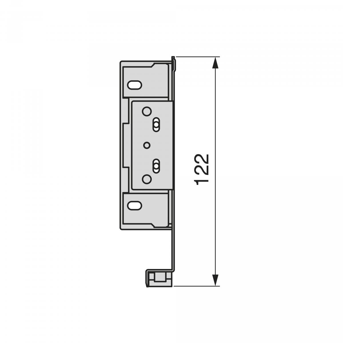 Cajón exterior Simplex 25 kg de altura 122 mm