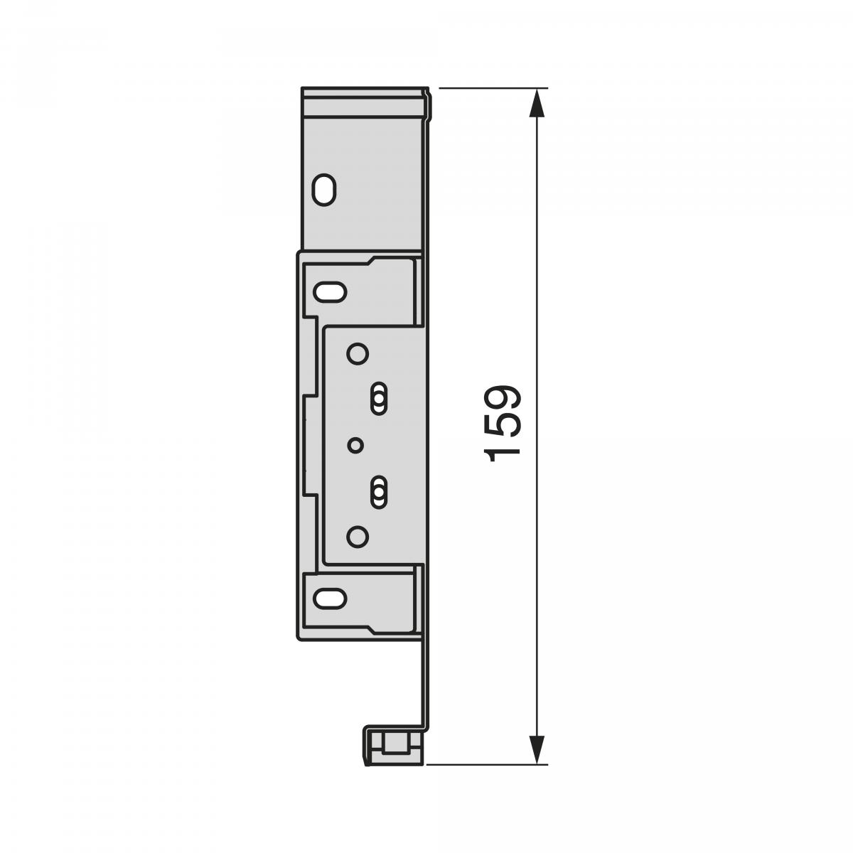 Cajón exterior Simplex 25 kg de altura 159 mm