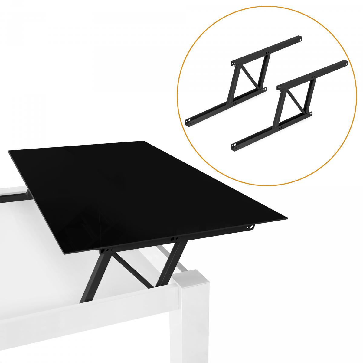 Juego de mecanismos elevables para mesas de centro