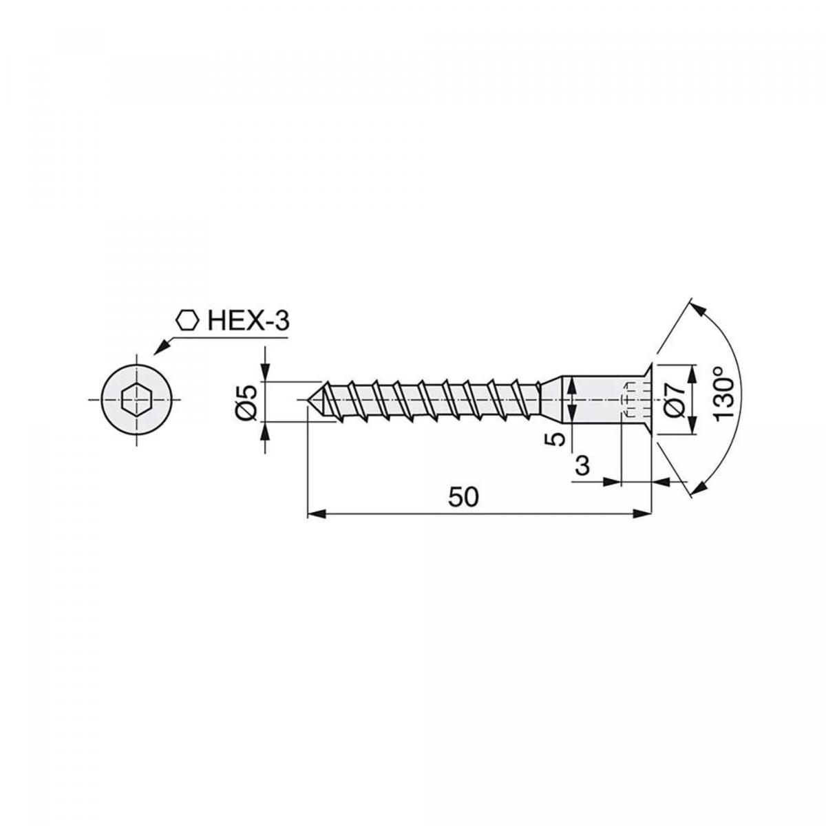Tornillos Ø5 cabeza Allen autorroscantes