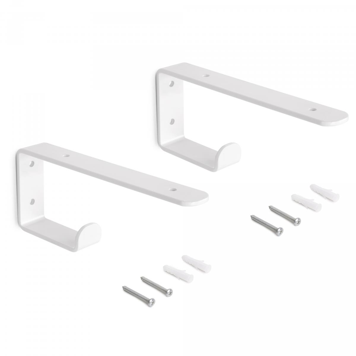 Juego de soportes para estante de madera Shelf con colgador integrado