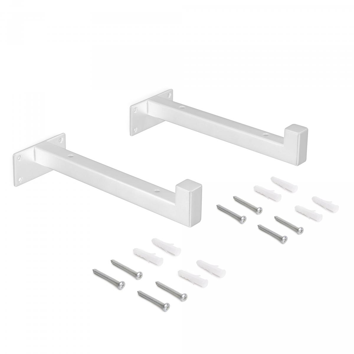 Juego de soportes para estante de madera Shelf recto de tubo cuadrado