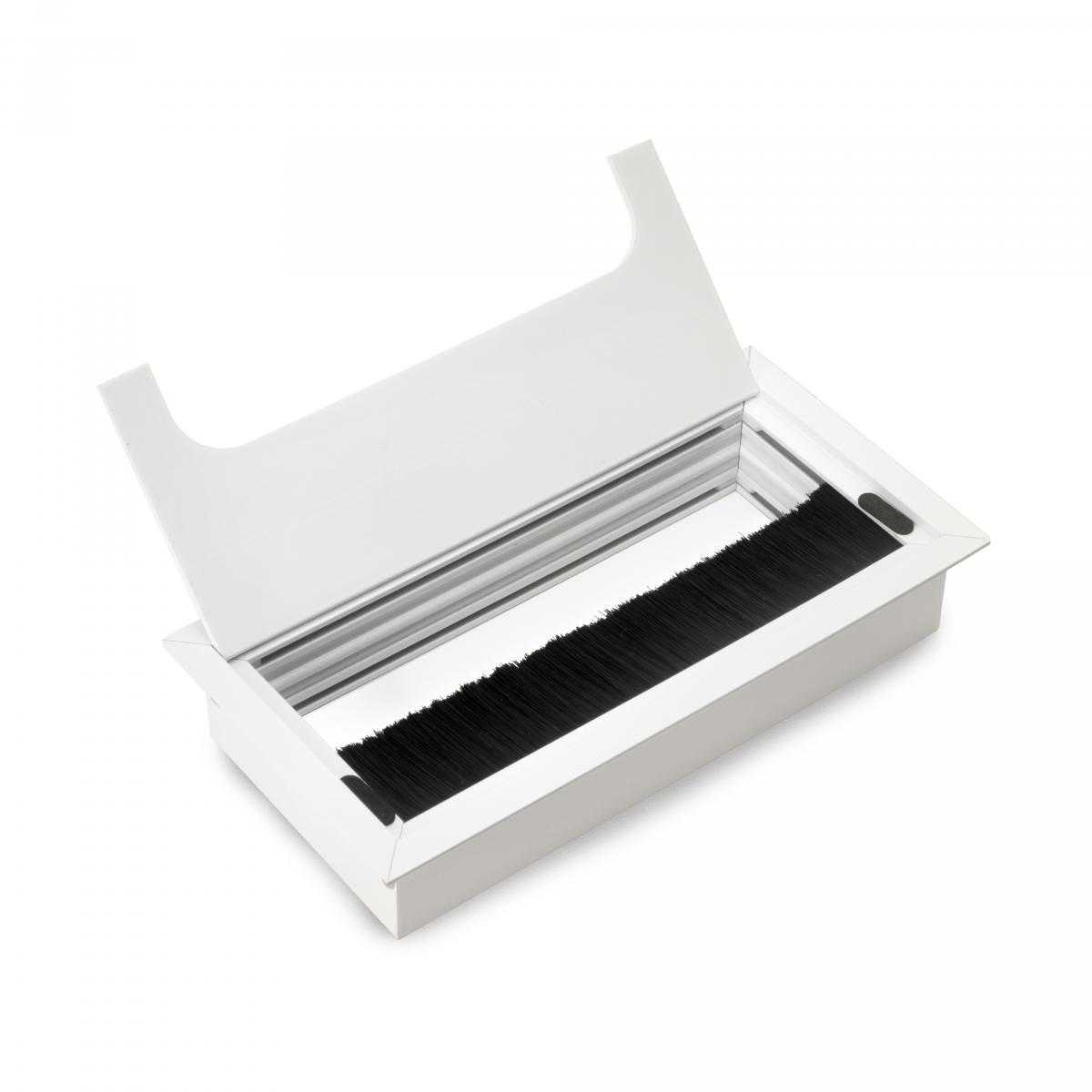Pasacables Quadrum para mesa, rectangular (159x80mm, 269x80mm)