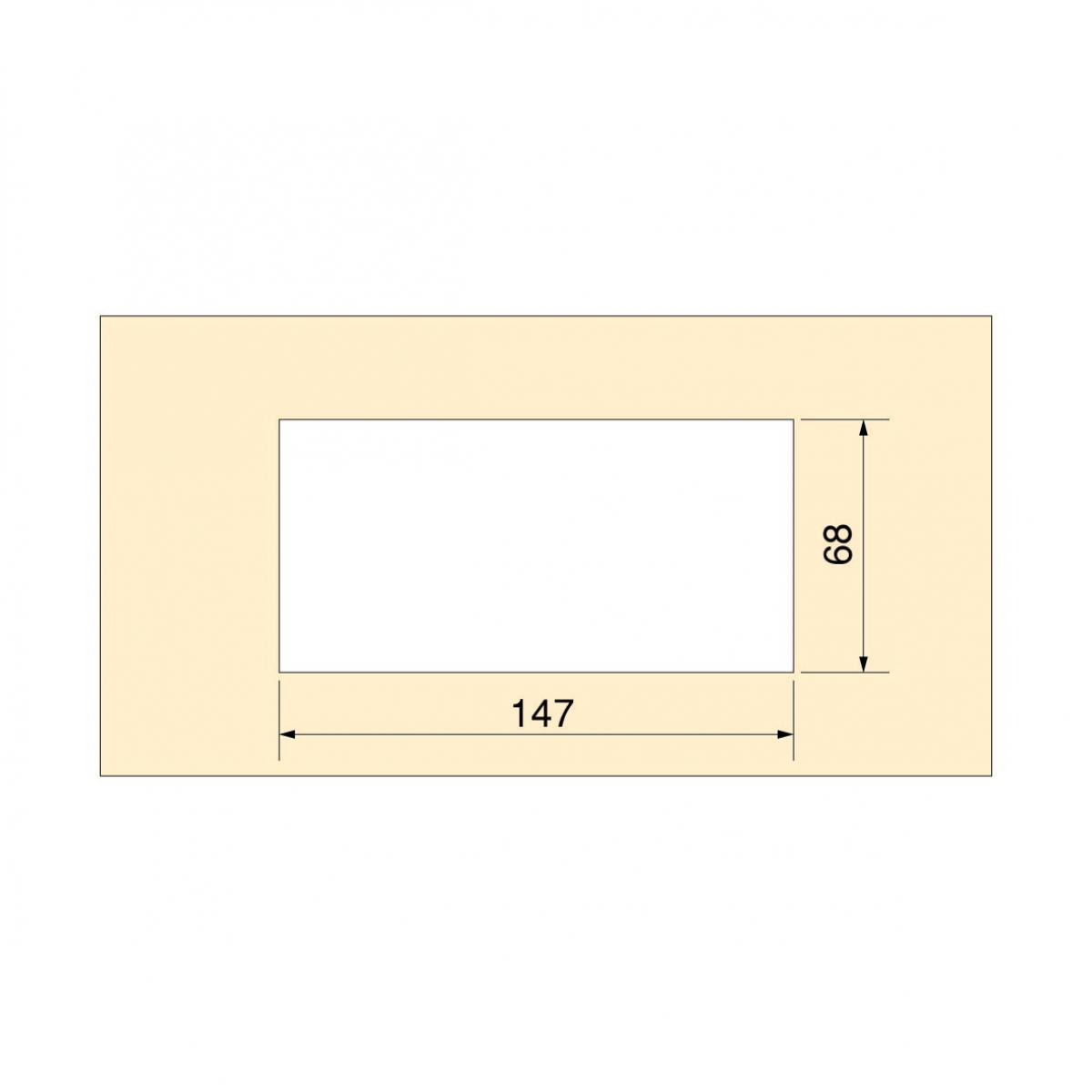 Pasacables Quadrum para mesa, rectangular (159x80mm, 269x80mm)