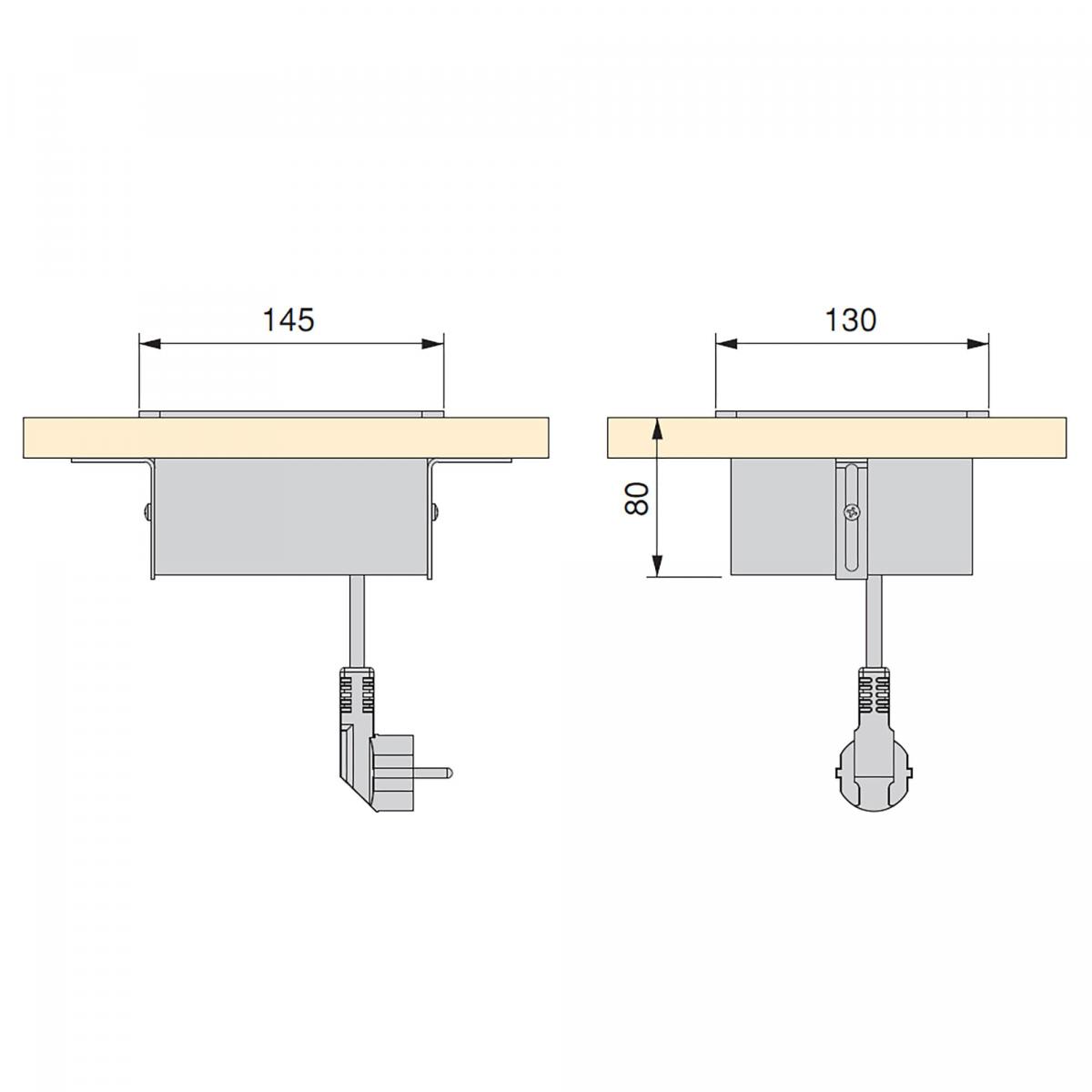 Multiconector Atom 14 para escritorio (130x115mm)