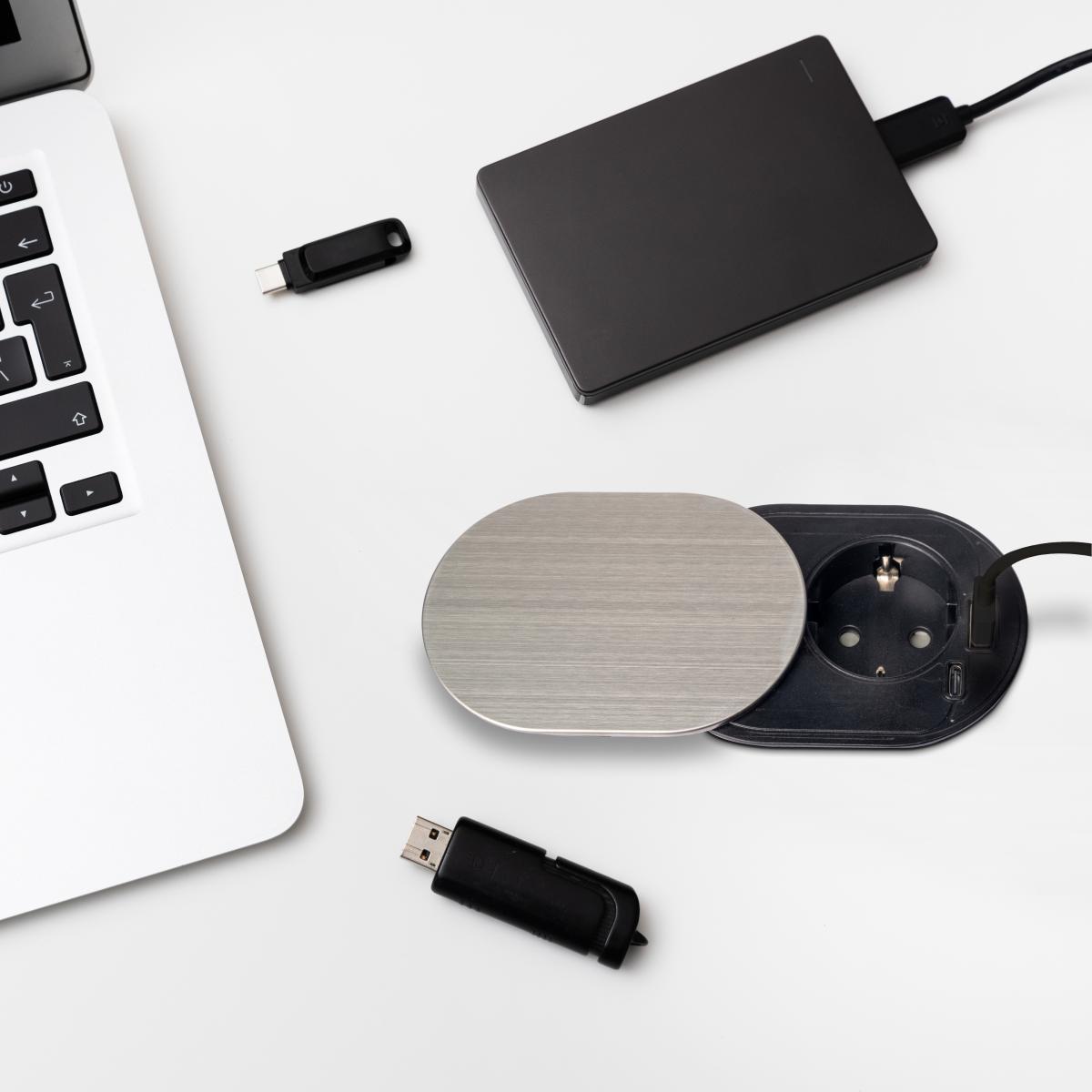 Multiconector Vertikal Flat 60 con tapa deslizante (Ø60mm)