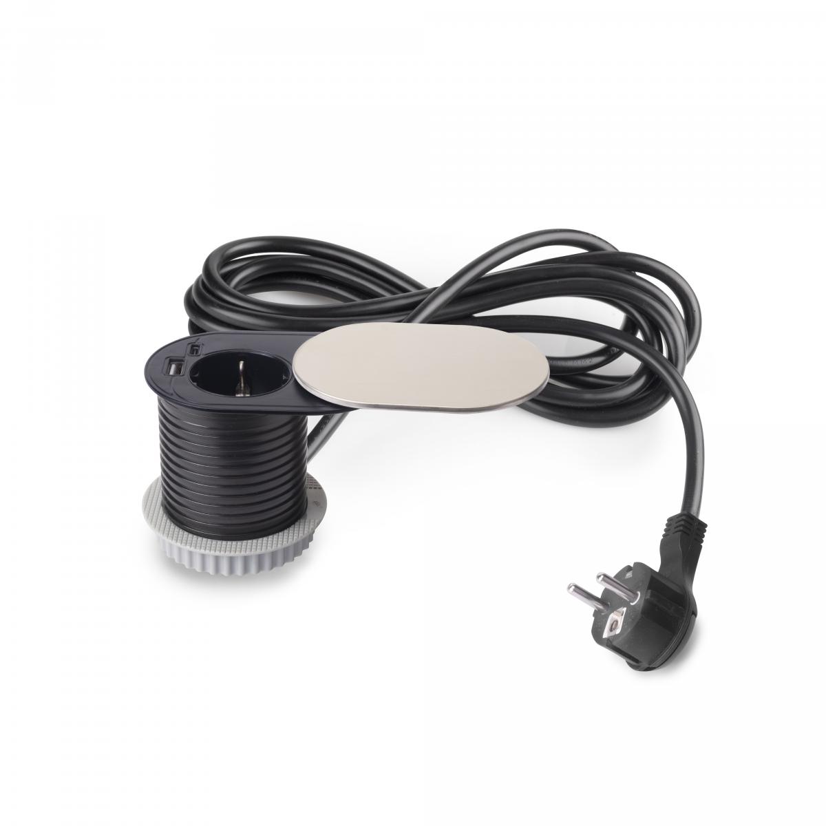 Multiconector Vertikal Flat 60 con tapa deslizante (Ø60mm)