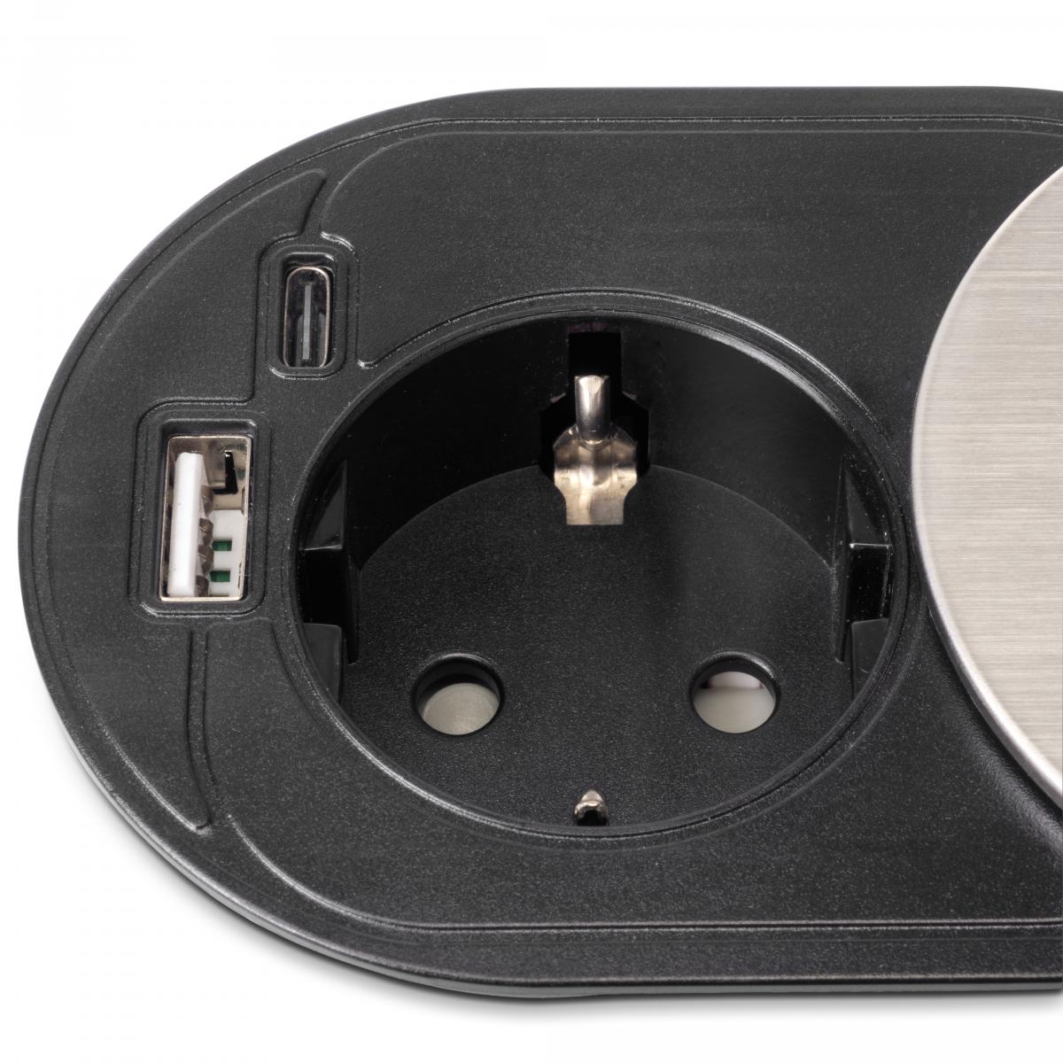 Multiconector Vertikal Flat 60 con tapa deslizante (Ø60mm)