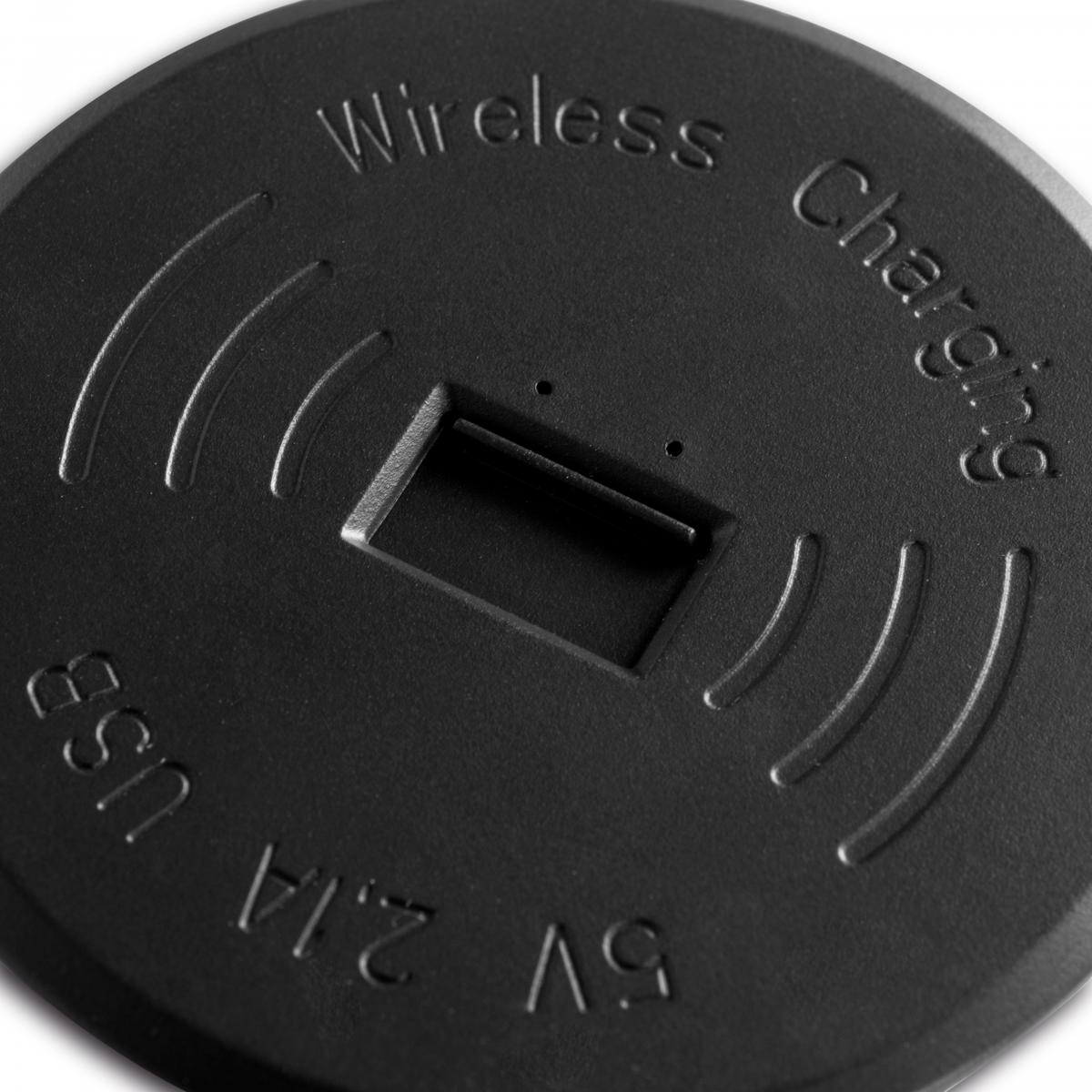 Cargador inalámbrico de superficie para móviles Airtop 2 USB-A (Ø60mm)