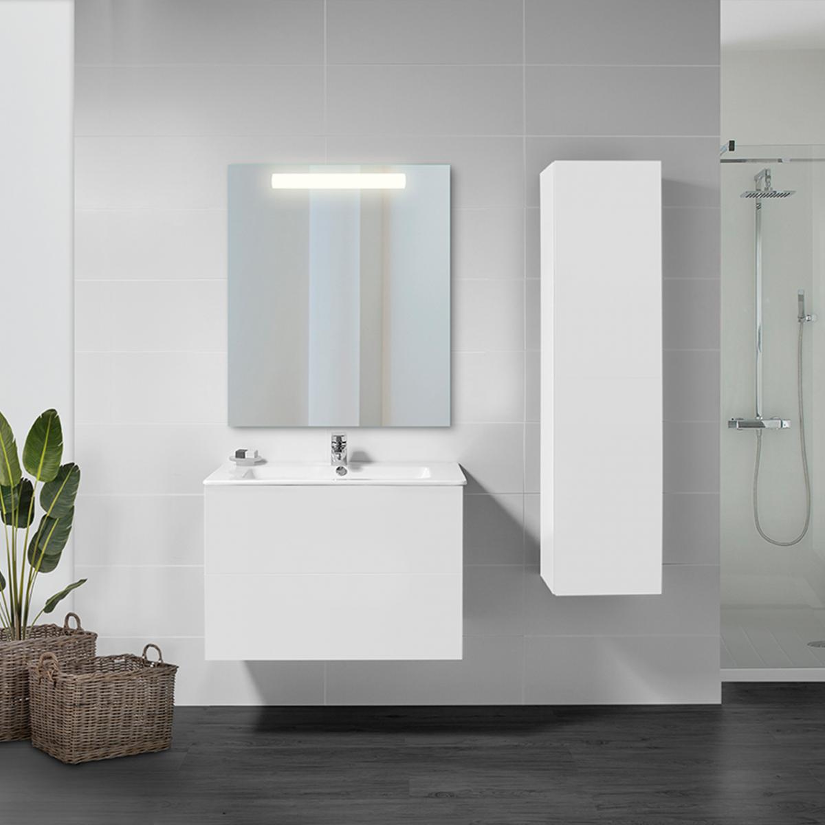 Espejo de baño Pegasus con iluminación LED frontal (AC 230V 50Hz)