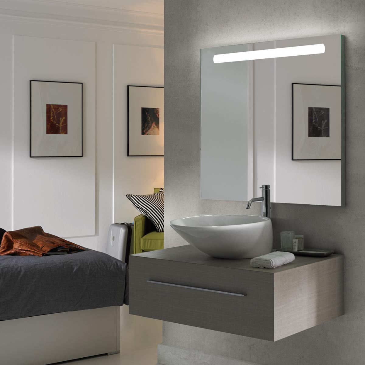 Espejo de baño Pegasus con iluminación LED frontal (AC 230V 50Hz)