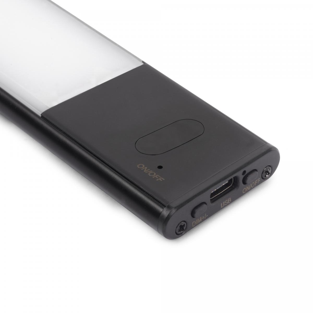 Aplique LED recargable por USB Kaus Black con sensor de proximidad