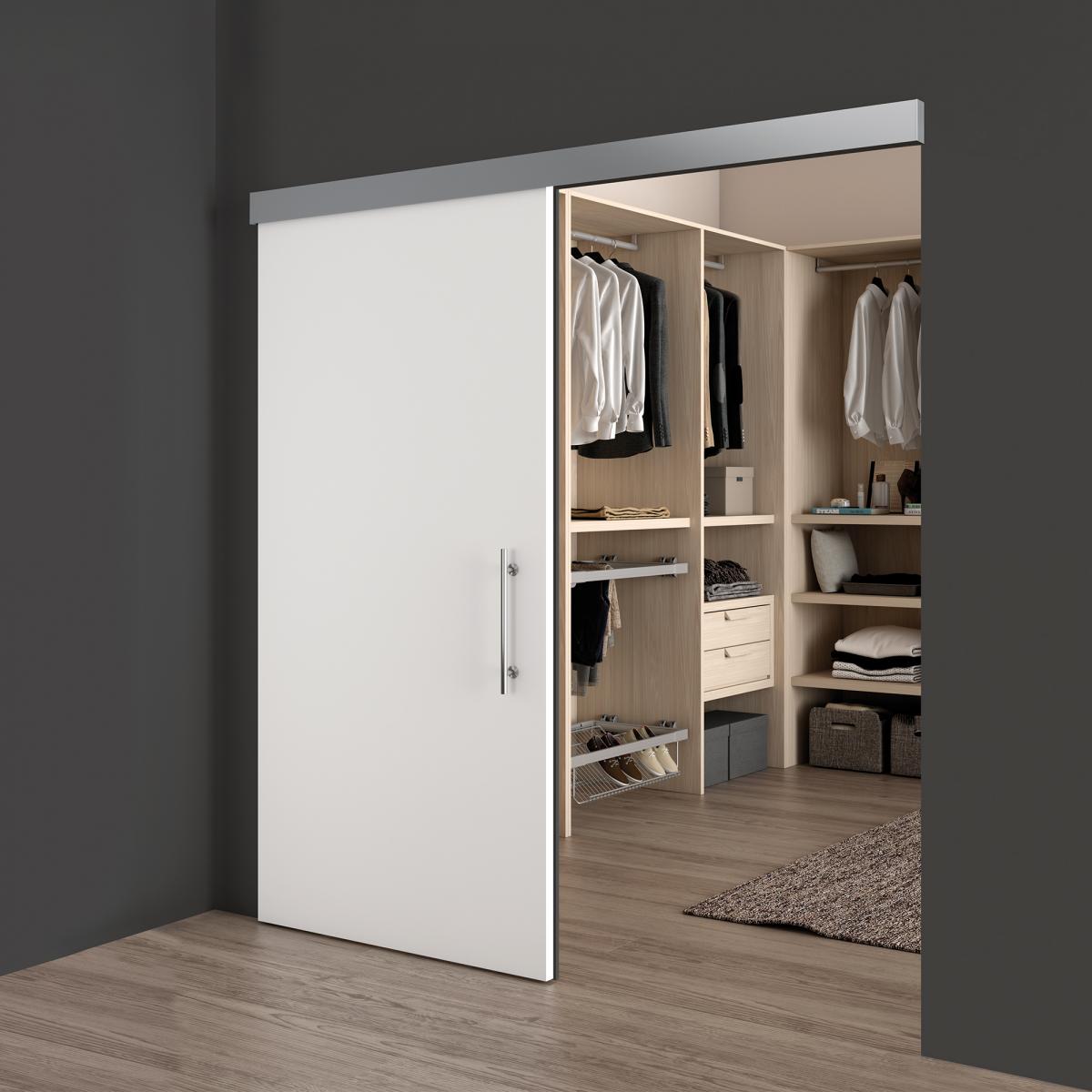 Sistema Railway para puertas correderas colgadas de madera con cierre suave