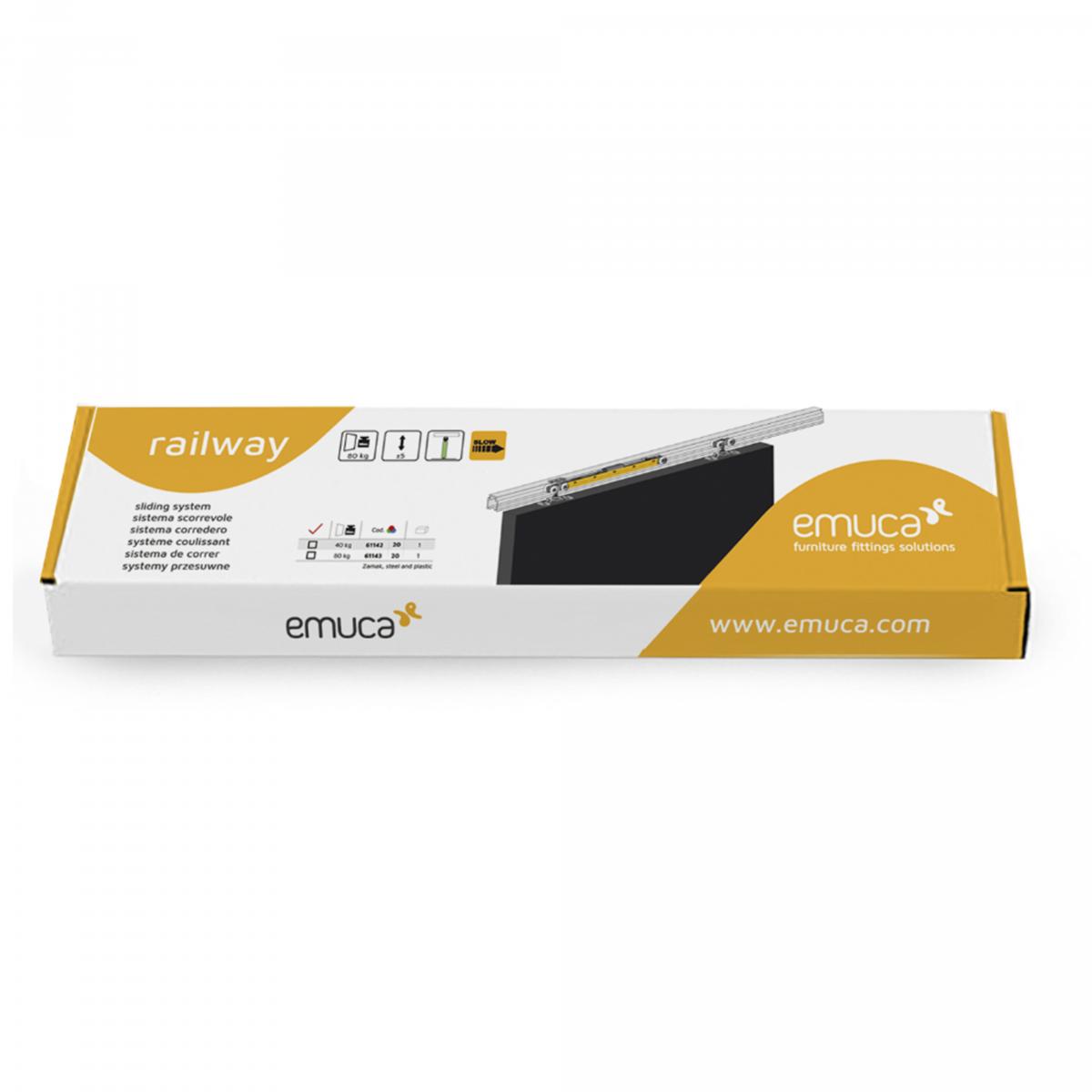 Sistema Railway para puertas correderas colgadas de madera con cierre suave