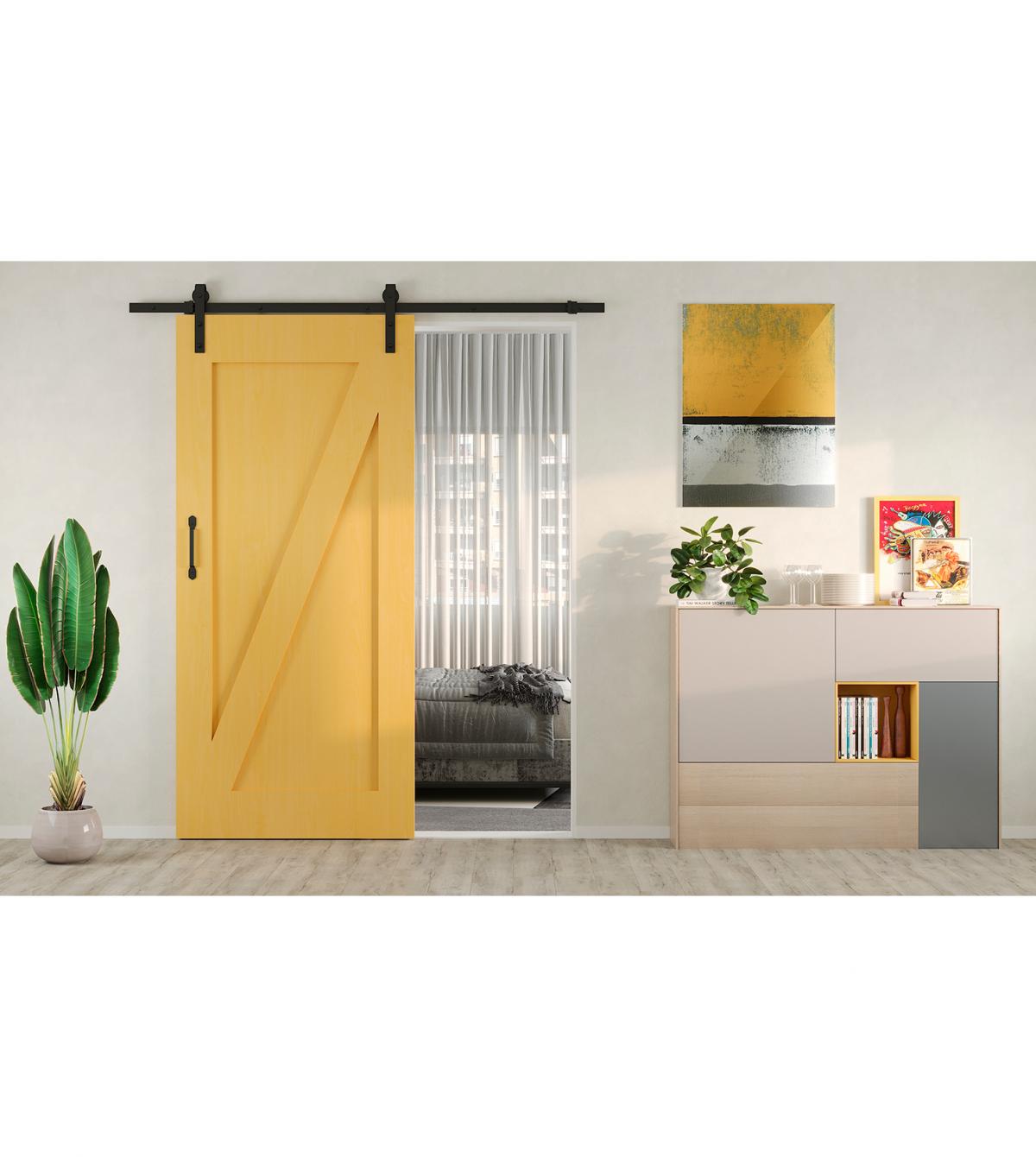 Sistema Barn para puertas correderas colgadas de madera