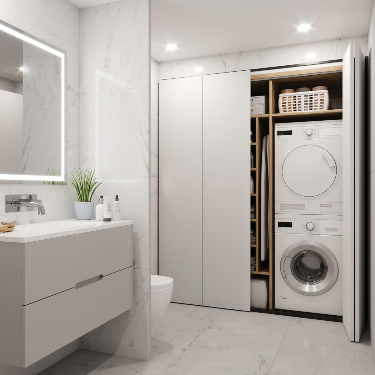 Sistema Twofold en formato kit para 2 puertas correderas de madera colgadas y plegables con cierre suave