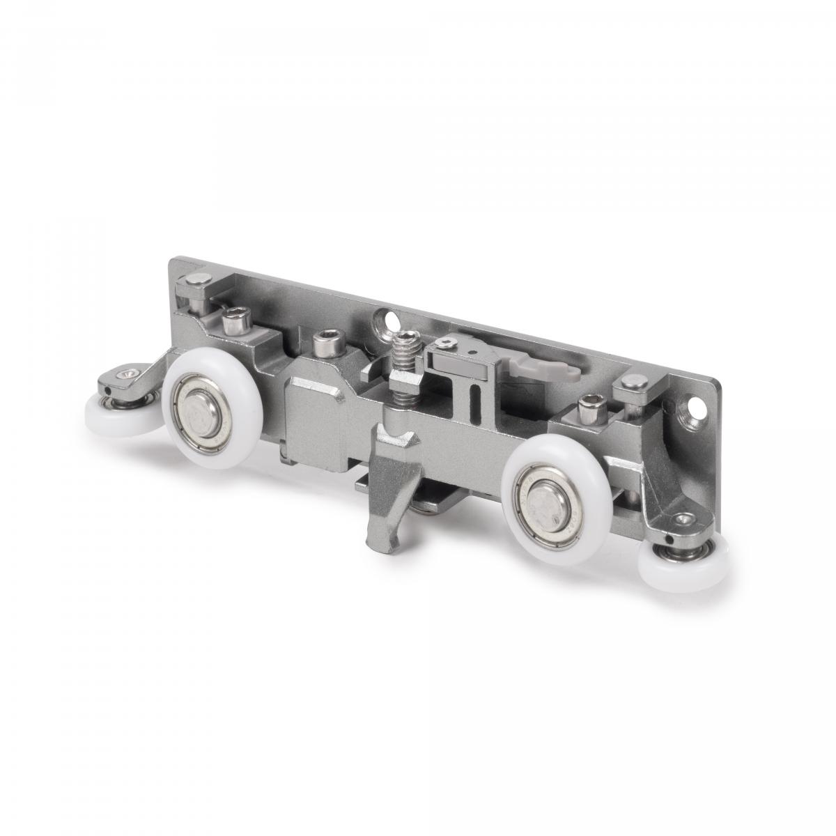 Sistema Wall para puertas correderas colgadas de madera con cierre suave