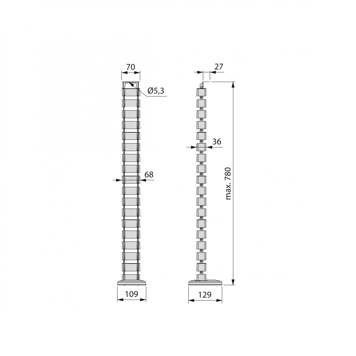 Columna pasacables Pipe 4