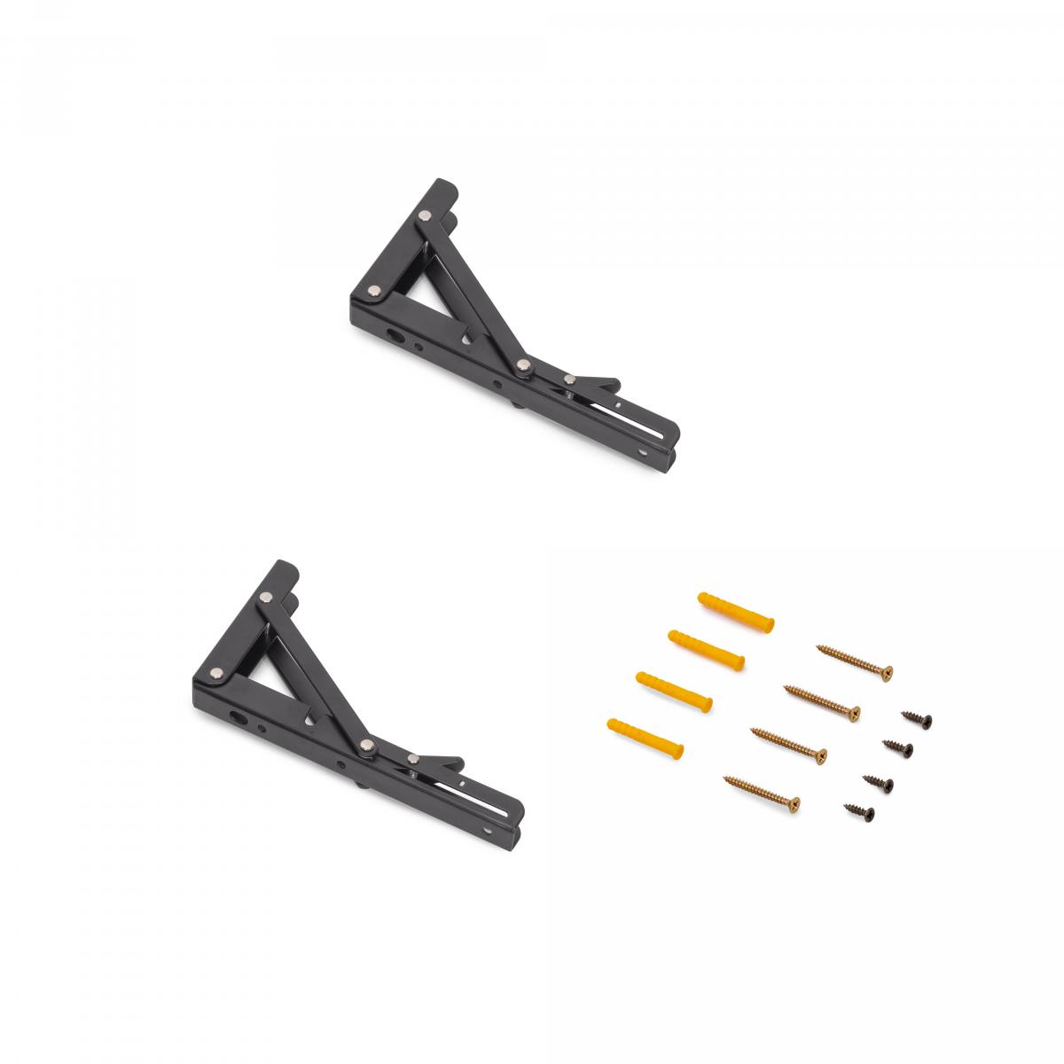 Soportes plegables para estante