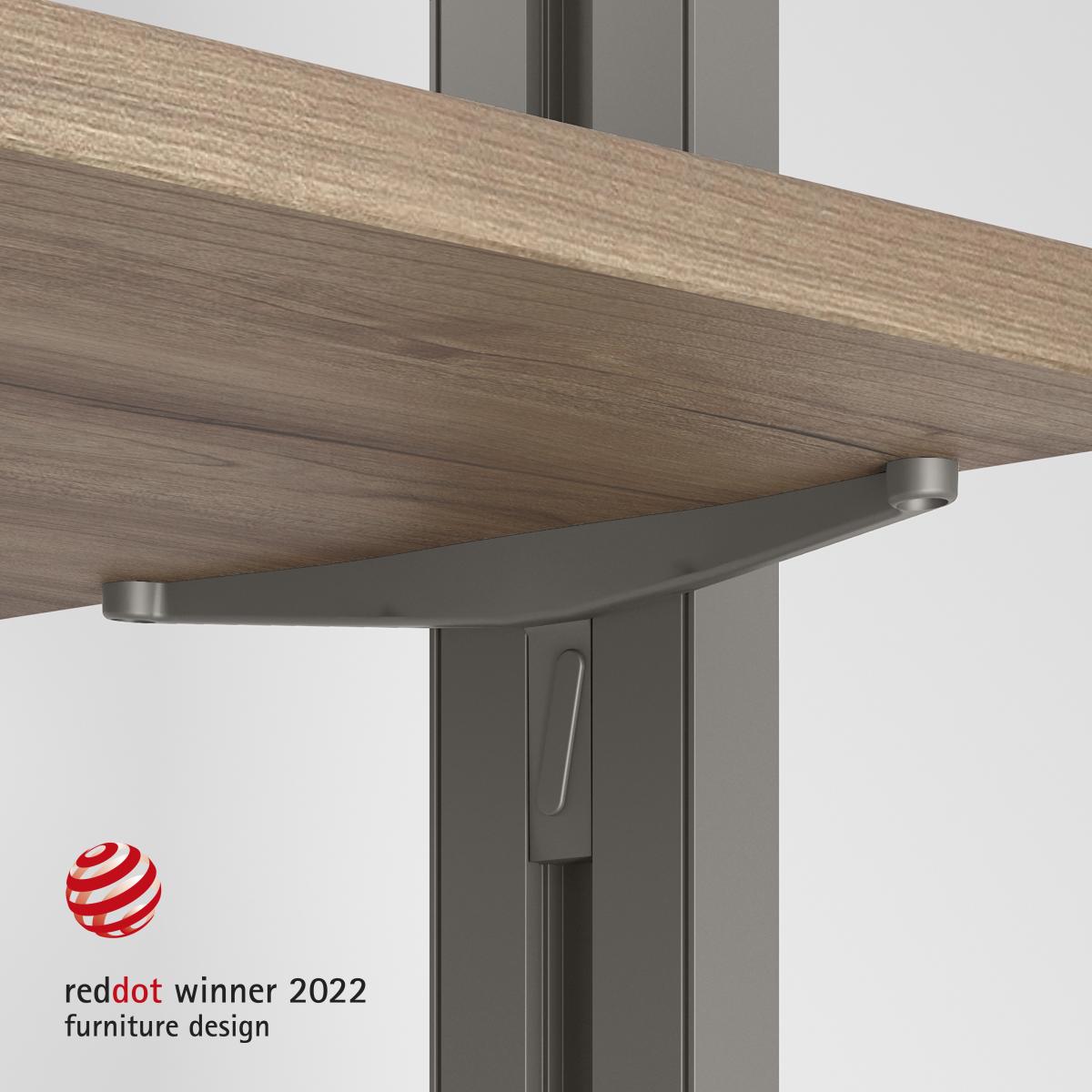 Juego de soportes Zero para un estante de madera