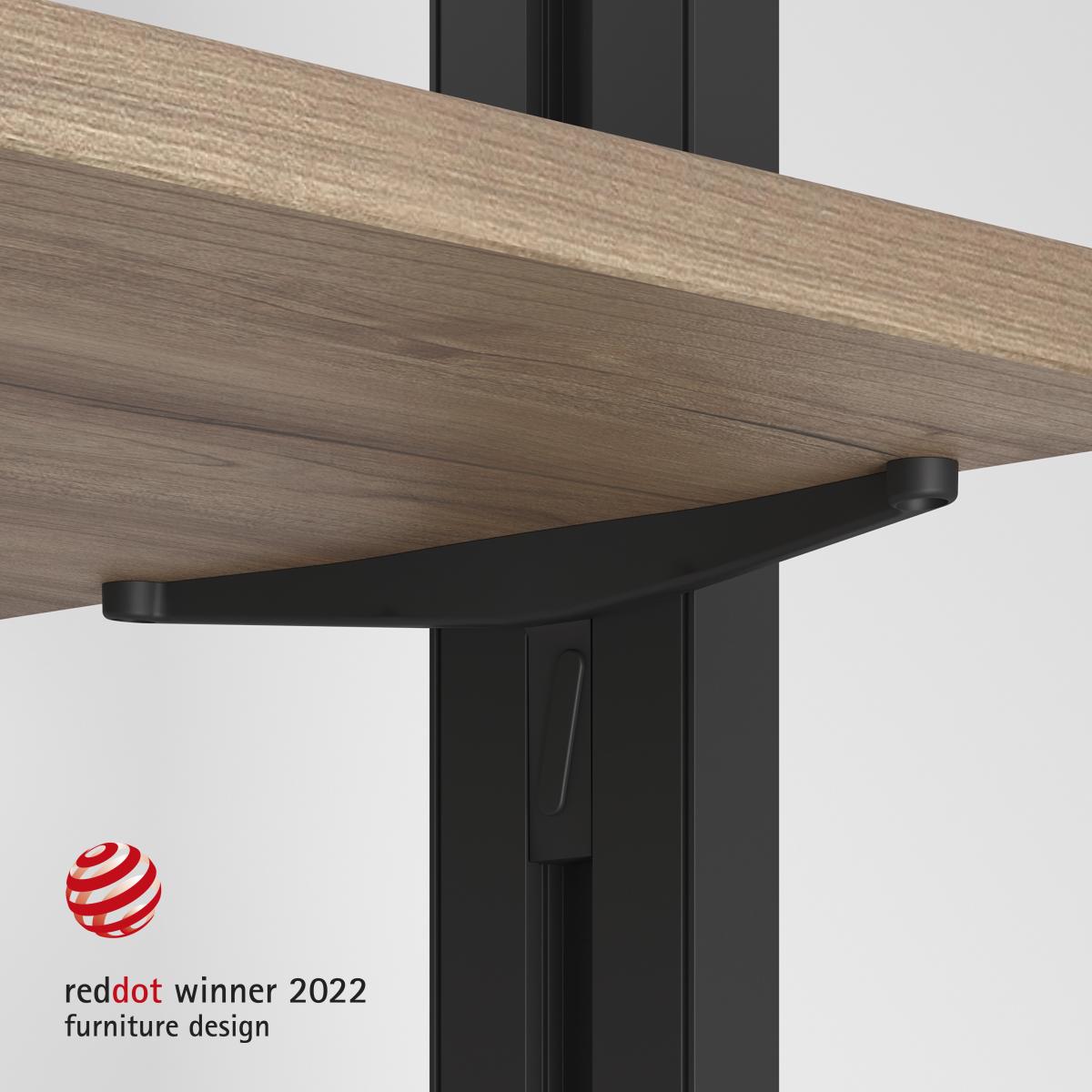 Juego de soportes Zero para un estante de madera