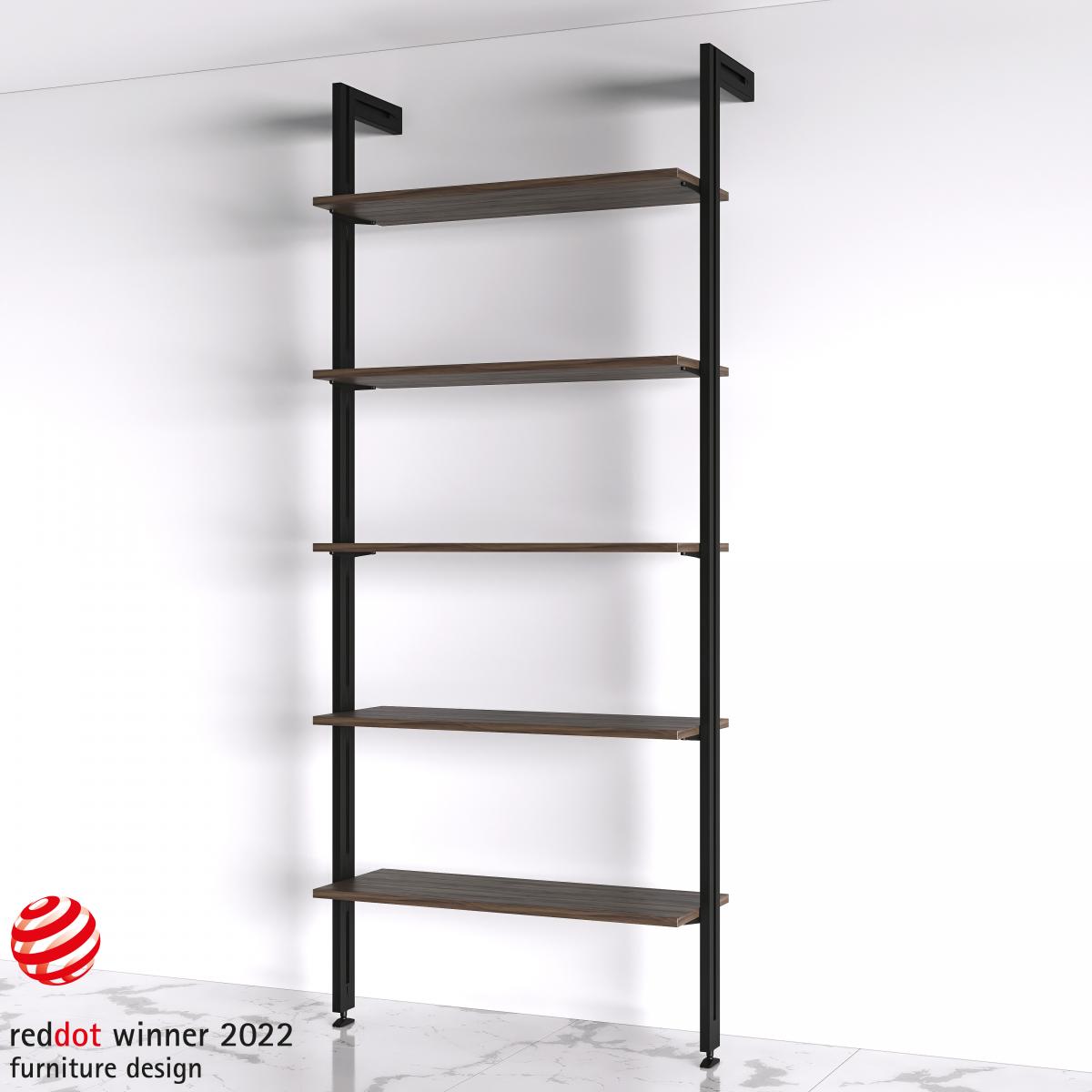 Juego de soportes Zero para un estante de madera