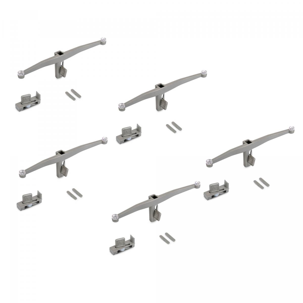 Juego de soportes Zero para un estante de cristal