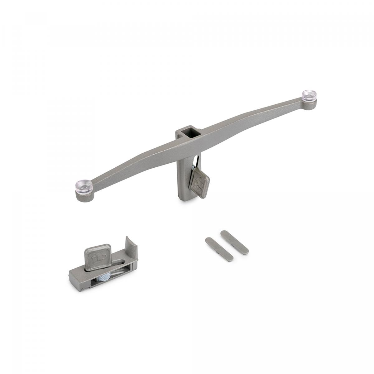 Juego de soportes Zero para un estante de cristal