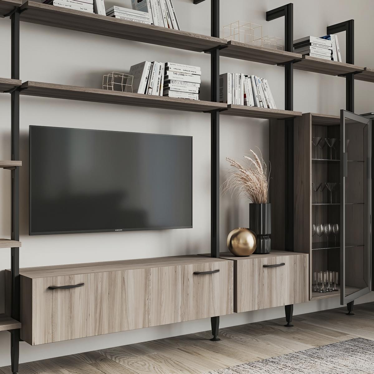 Kit Zero de soportes para estantes de madera y módulo