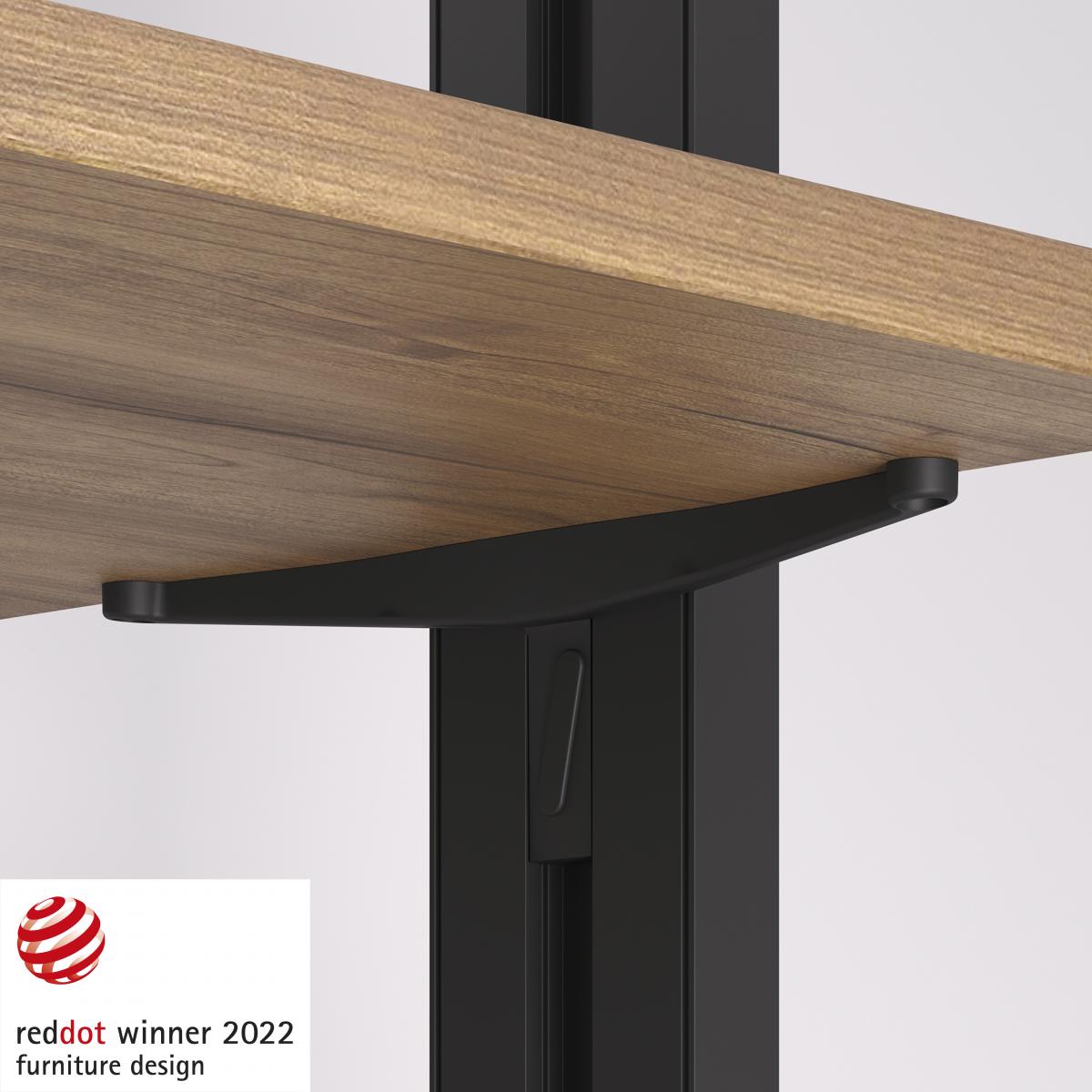 Kit Zero de soportes para estantes de madera y barra de colgar