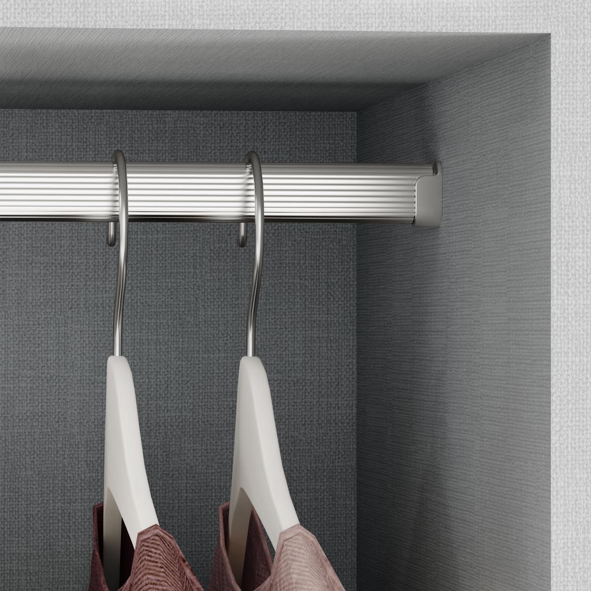 Kit de barra para armario 30x15 mm aluminio