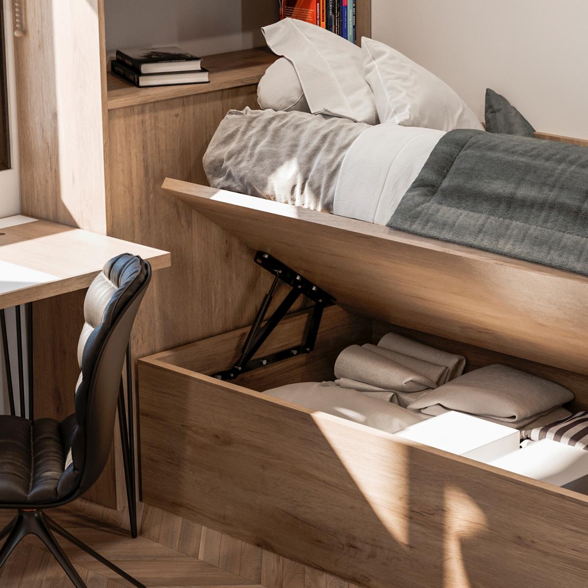 Juego de mecanismos elevables para cama canapé lateral
