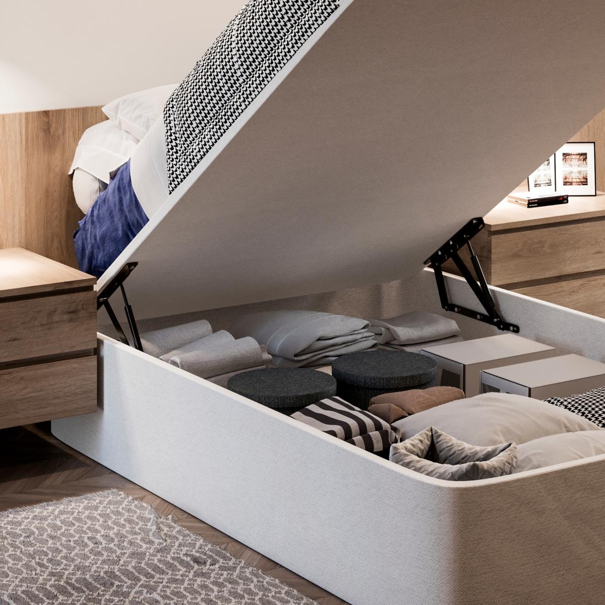 Juego de mecanismos elevables para cama canapé frontal