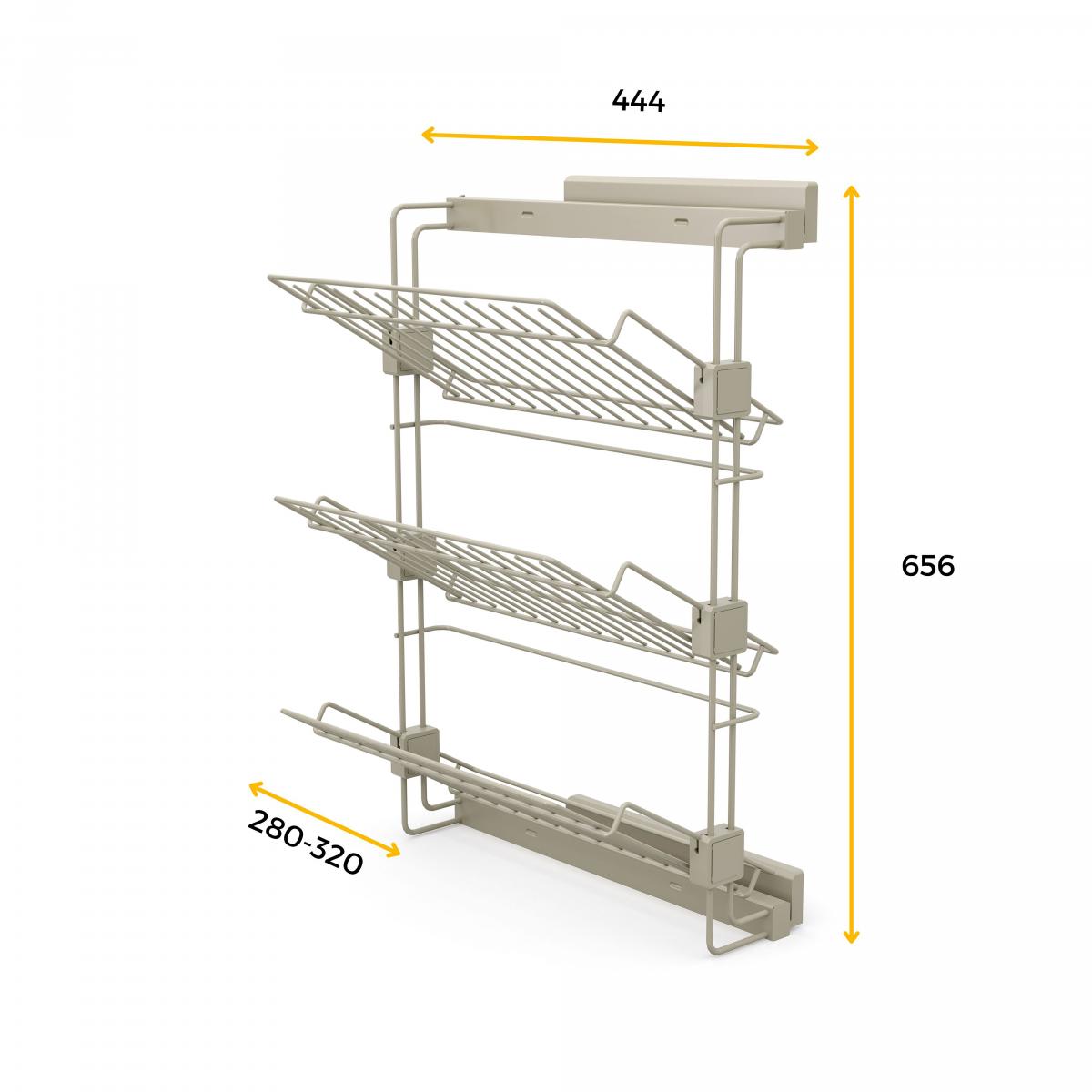 Zapatero lateral extraíble para armarios y vestidores Hack
