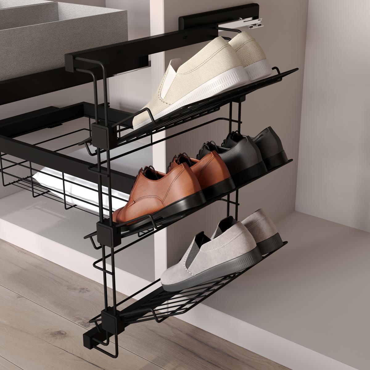 Zapatero lateral extraíble para armarios y vestidores Hack