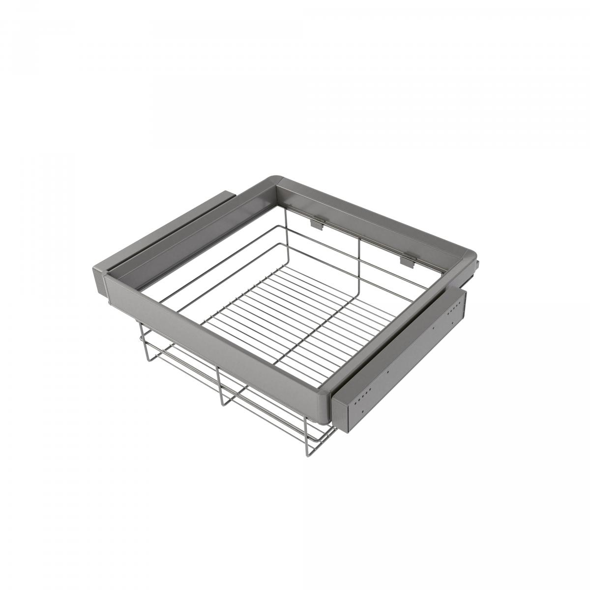 Kit de cajón de alambre y bastidor regulable Quartz para armarios, guías de cierre suave y extracción total