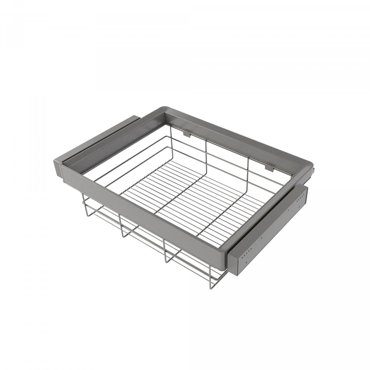 Kit de cajón de alambre y bastidor regulable Quartz para armarios, guías de cierre suave y extracción total