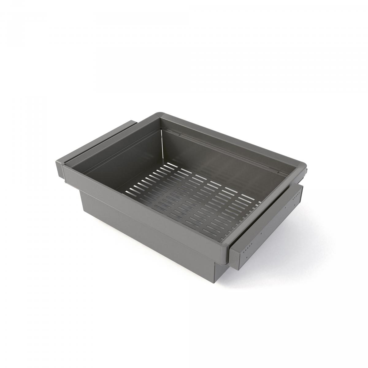 Kit de cajón metálico y bastidor regulable Quartz para armarios, guías de cierre suave y extracción total