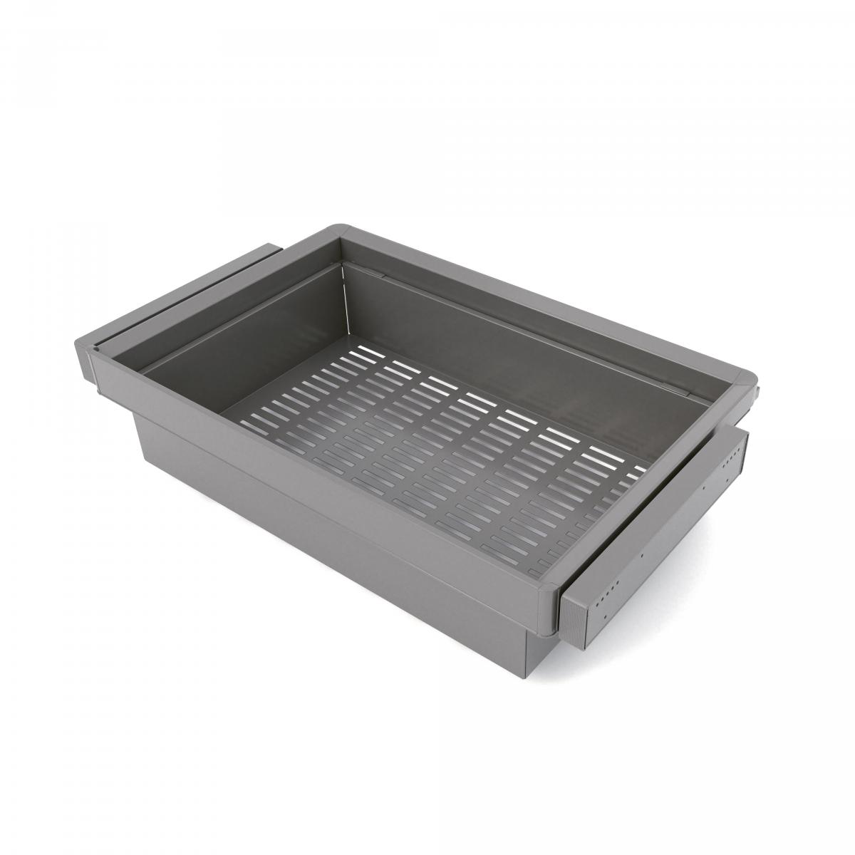 Kit de cajón metálico y bastidor regulable Quartz para armarios, guías de cierre suave y extracción total