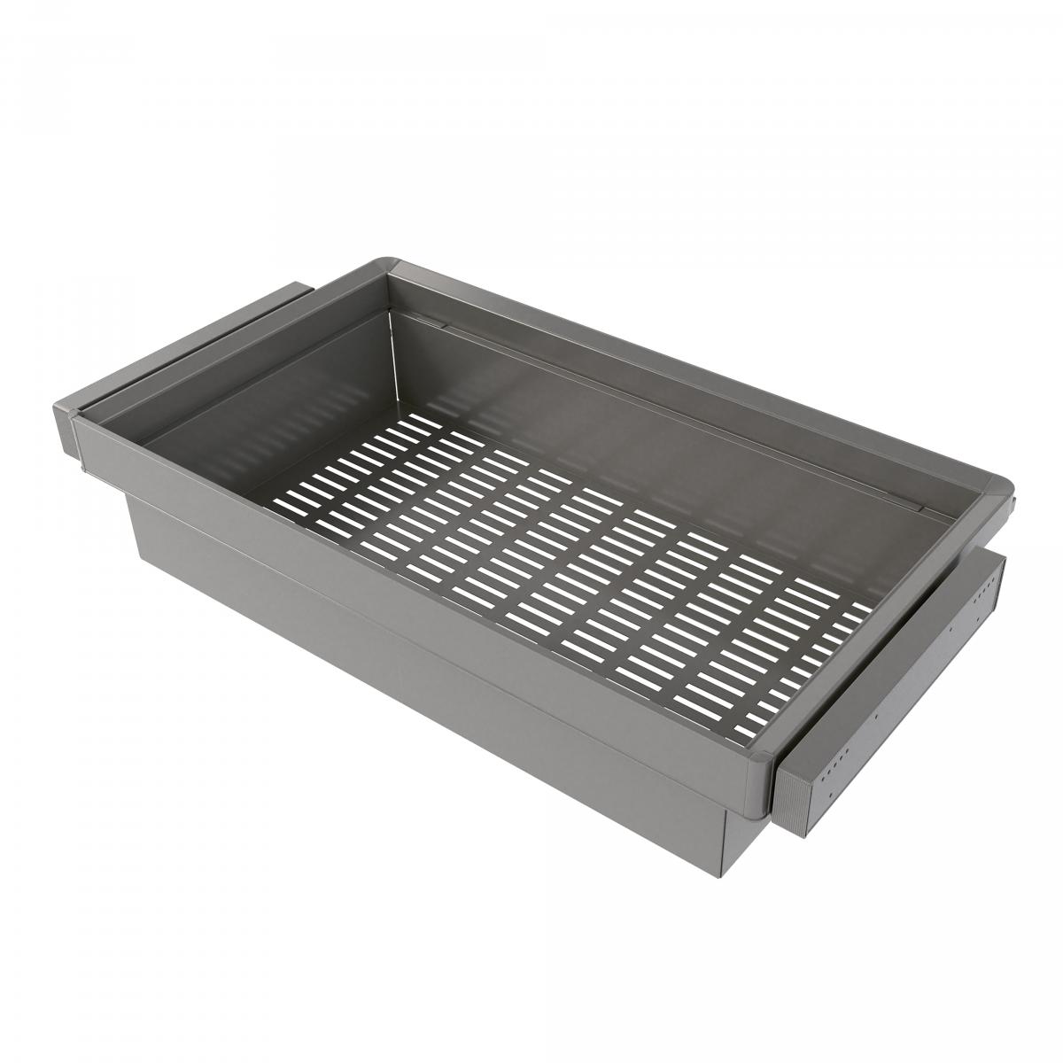 Kit de cajón metálico y bastidor regulable Quartz para armarios, guías de cierre suave y extracción total