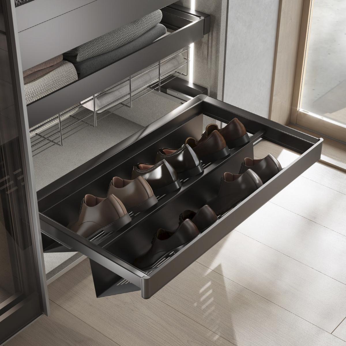 Cajón zapatero extraíble para armarios y vestidores Quartz